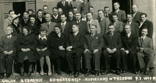 Walne Zebranie Kongregacji Kupieckiej w Trzebini 7 marca 1948 r.